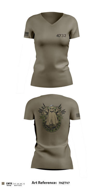 4732 18067014 Women's Short Sleeve V-neck Shirt - 2