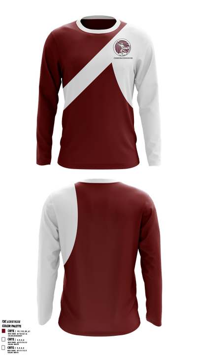 Blackwell High School Football 9388903 Long Sleeve Performance Shirt - 1
