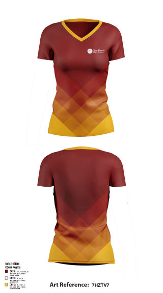 Women's Short Sleeve Vneck Shirt, West Phoenix High School, Spirit Store, Teamtime, Team time, sublimation, custom sports apparel, team uniforms, spirit wear, spiritwear, sports uniforms, custom shirts, team store, custom team store, fundraiser sports, apparel fundraiser