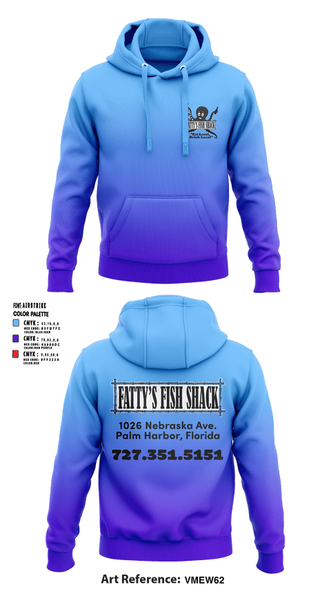 Hoodie, Fatty’s Fish Shack, , Teamtime, Team time, sublimation, custom sports apparel, team uniforms, spirit wear, spiritwear, sports uniforms, custom shirts, team store, custom team store, fundraiser sports, apparel fundraiser