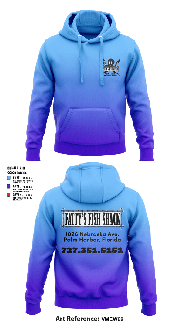 Hoodie, Fatty’s Fish Shack, , Teamtime, Team time, sublimation, custom sports apparel, team uniforms, spirit wear, spiritwear, sports uniforms, custom shirts, team store, custom team store, fundraiser sports, apparel fundraiser