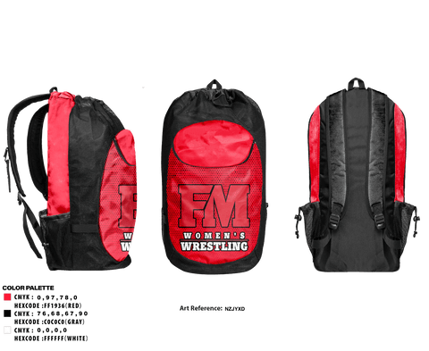 Gear Bag, Fort Madison Womens Wrestling, Wrestling, Teamtime, Team time, sublimation, custom sports apparel, team uniforms, spirit wear, spiritwear, sports uniforms, custom shirts, team store, custom team store, fundraiser sports, apparel fundraiser