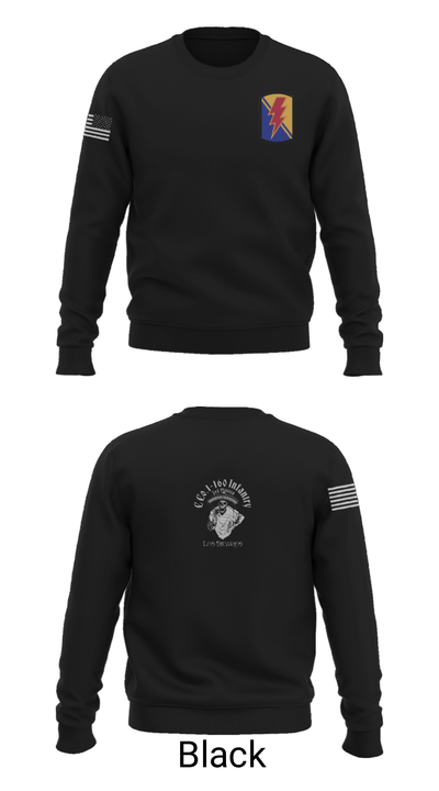 C Co. 1-160 Infantry 40456351 Crew Neck Sweatshirt - 9