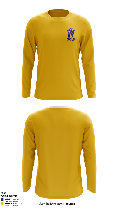 West Seattle High School Golf Team 9176643 Long Sleeve Performance Shirt - 2