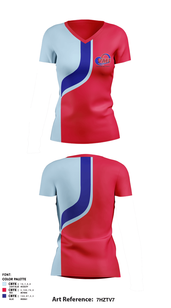 Women's Short Sleeve Vneck Shirt, VMIVMI, , Teamtime, Team time, sublimation, custom sports apparel, team uniforms, spirit wear, spiritwear, sports uniforms, custom shirts, team store, custom team store, fundraiser sports, apparel fundraiser