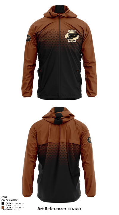 Purdue Swimming 46324115 Windbreaker - 1