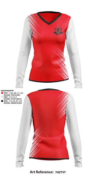Women's Long Sleeve Vneck Shirt, Vandals, Softball, Teamtime, Team time, sublimation, custom sports apparel, team uniforms, spirit wear, spiritwear, sports uniforms, custom shirts, team store, custom team store, fundraiser sports, apparel fundraiser