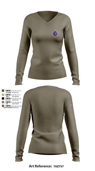 Women's Long Sleeve Vneck Shirt, , Marines, Teamtime, Team time, sublimation, custom sports apparel, team uniforms, spirit wear, spiritwear, sports uniforms, custom shirts, team store, custom team store, fundraiser sports, apparel fundraiser