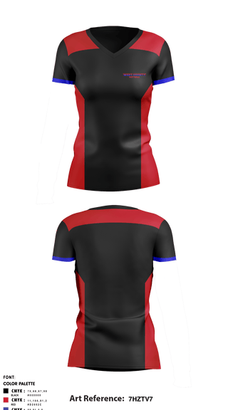 Women's Short Sleeve Vneck Shirt, West County Softball Association, Softball, Teamtime, Team time, sublimation, custom sports apparel, team uniforms, spirit wear, spiritwear, sports uniforms, custom shirts, team store, custom team store, fundraiser sports, apparel fundraiser