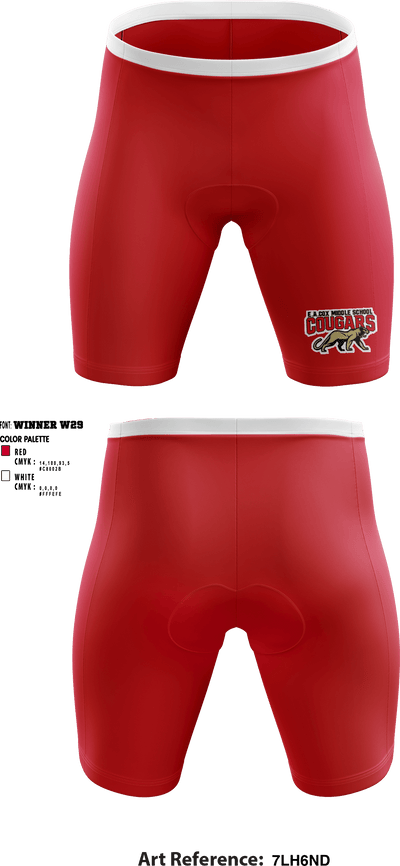 E A Cox Middle School Volleyball 38819293 Men's Compression Shorts - 1