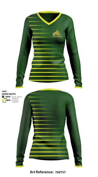 Women's Long Sleeve Vneck Shirt, Aguilar Public High School, Spirit Store, Teamtime, Team time, sublimation, custom sports apparel, team uniforms, spirit wear, spiritwear, sports uniforms, custom shirts, team store, custom team store, fundraiser sports, apparel fundraiser