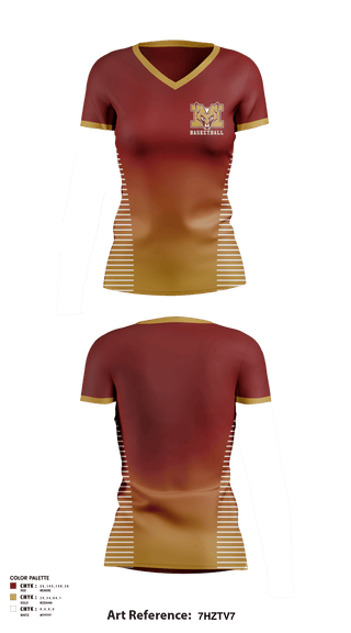 Women's Short Sleeve Vneck Shirt, Marion High School Basketball, Women's Basketball, Teamtime, Team time, sublimation, custom sports apparel, team uniforms, spirit wear, spiritwear, sports uniforms, custom shirts, team store, custom team store, fundraiser sports, apparel fundraiser