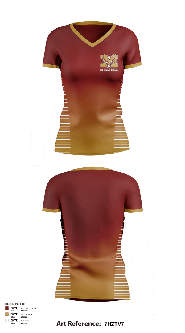 Women's Short Sleeve Vneck Shirt, Marion High School Basketball, Women's Basketball, Teamtime, Team time, sublimation, custom sports apparel, team uniforms, spirit wear, spiritwear, sports uniforms, custom shirts, team store, custom team store, fundraiser sports, apparel fundraiser