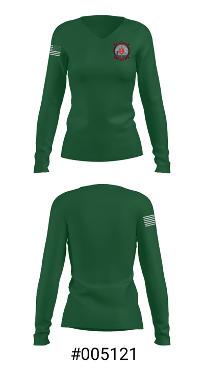 2D LAAD SUPPLY 79626145 Women's Long Sleeve V-neck Shirt - 43