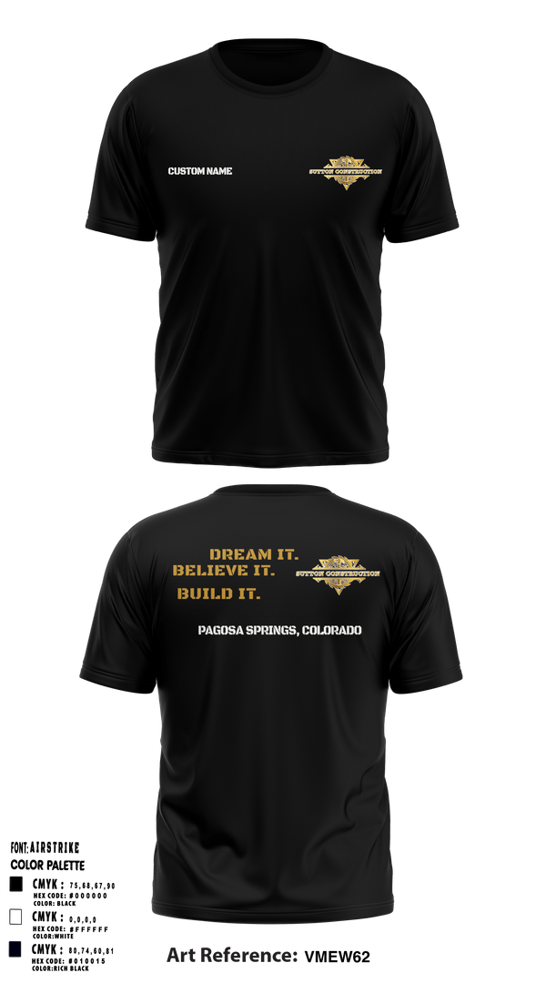 Short Sleeve Performance Shirt, Sutton ConstructionSutton Construction, , Teamtime, Team time, sublimation, custom sports apparel, team uniforms, spirit wear, spiritwear, sports uniforms, custom shirts, team store, custom team store, fundraiser sports, apparel fundraiser