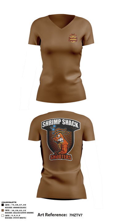 Shrimp Shack Shooters 38335157 Women's Short Sleeve V-neck Shirt - 5