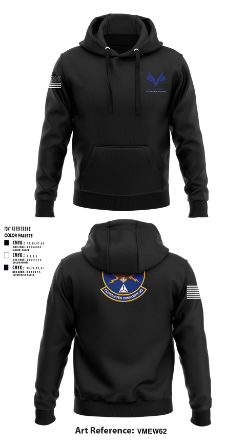 Hoodie, Clearwater Composite Squadron, Air Force, Teamtime, Team time, sublimation, custom sports apparel, team uniforms, spirit wear, spiritwear, sports uniforms, custom shirts, team store, custom team store, fundraiser sports, apparel fundraiser