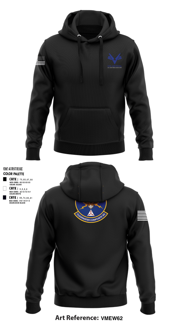 Hoodie, Clearwater Composite Squadron, Air Force, Teamtime, Team time, sublimation, custom sports apparel, team uniforms, spirit wear, spiritwear, sports uniforms, custom shirts, team store, custom team store, fundraiser sports, apparel fundraiser