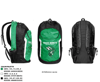 Gear Bag, Frazee Hornets, Men's Basketball, Teamtime, Team time, sublimation, custom sports apparel, team uniforms, spirit wear, spiritwear, sports uniforms, custom shirts, team store, custom team store, fundraiser sports, apparel fundraiser