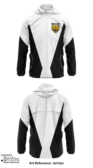Windbreaker, Bears, Baseball, Teamtime, Team time, sublimation, custom sports apparel, team uniforms, spirit wear, spiritwear, sports uniforms, custom shirts, team store, custom team store, fundraiser sports, apparel fundraiser