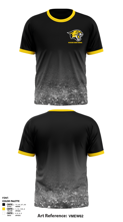 Short Sleeve Performance Shirt, Cascade High School, Spirit Store, Teamtime, Team time, sublimation, custom sports apparel, team uniforms, spirit wear, spiritwear, sports uniforms, custom shirts, team store, custom team store, fundraiser sports, apparel fundraiser