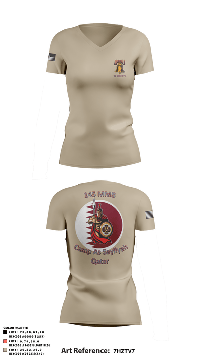 145 MMB 14990941 Women's Short Sleeve V-neck Shirt - 6