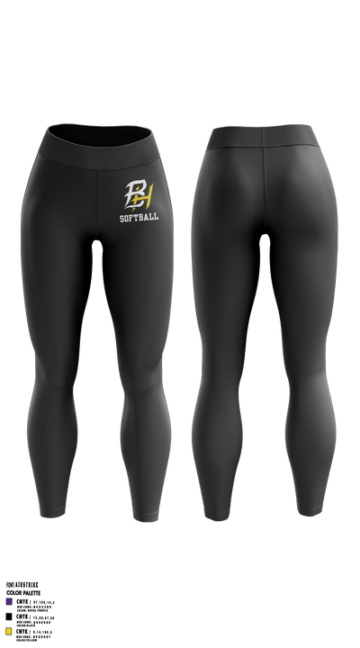 BRET HARTE UNION HIGH SCHOOL SOFTBALL Womens Leggings - 3