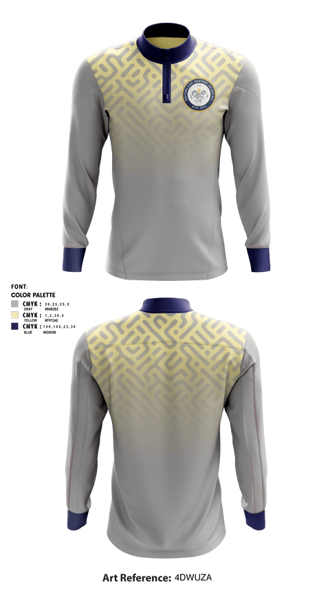 Quarter Zip Jacket, Brooklane Baptist Academy, Spirit Store, Teamtime, Team time, sublimation, custom sports apparel, team uniforms, spirit wear, spiritwear, sports uniforms, custom shirts, team store, custom team store, fundraiser sports, apparel fundraiser