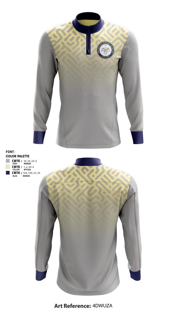 Quarter Zip Jacket, Brooklane Baptist Academy, Spirit Store, Teamtime, Team time, sublimation, custom sports apparel, team uniforms, spirit wear, spiritwear, sports uniforms, custom shirts, team store, custom team store, fundraiser sports, apparel fundraiser