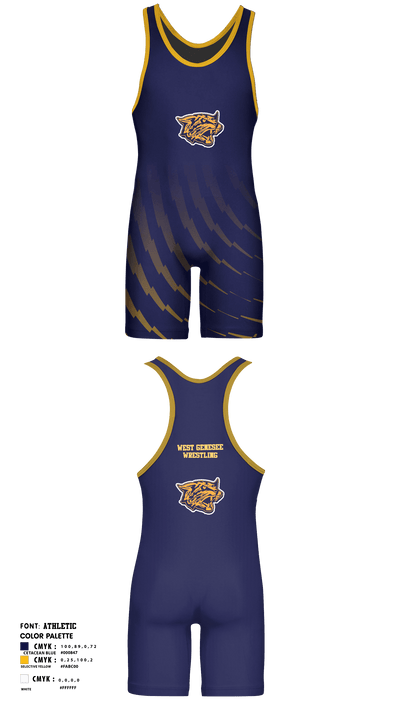 West Genesee Senior High School Wrestling 22664786 Wrestling Singlet - 1