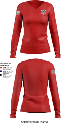 S-2 Food Service Division 2764857 Women's Long Sleeve V-neck Shirt - 1