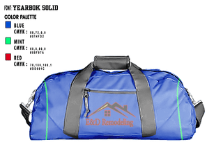 Duffle Bag, E&D Remodeling and Siding LLC, , Teamtime, Team time, sublimation, custom sports apparel, team uniforms, spirit wear, spiritwear, sports uniforms, custom shirts, team store, custom team store, fundraiser sports, apparel fundraiser