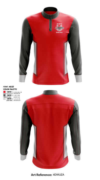 Palmetto High School Basketball 68806532 Quarter Zip Jacket - 1