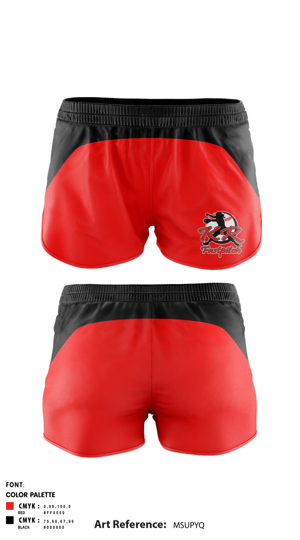 Women's Shorts, KR Fastpitch 9u, Softball, Teamtime, Team time, sublimation, custom sports apparel, team uniforms, spirit wear, spiritwear, sports uniforms, custom shirts, team store, custom team store, fundraiser sports, apparel fundraiser