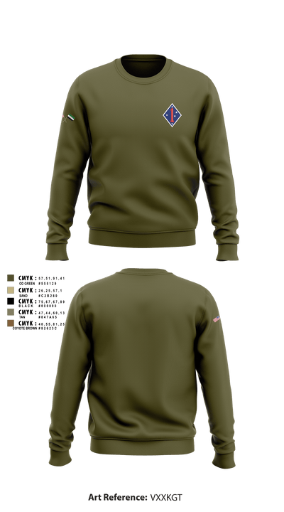 1 marine division fwd 62335436 Crew Neck Sweatshirt - 3