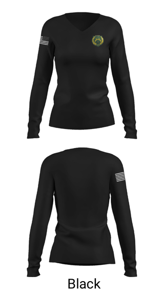 Women's Long Sleeve Vneck Shirt, , Army, Teamtime, Team time, sublimation, custom sports apparel, team uniforms, spirit wear, spiritwear, sports uniforms, custom shirts, team store, custom team store, fundraiser sports, apparel fundraiser