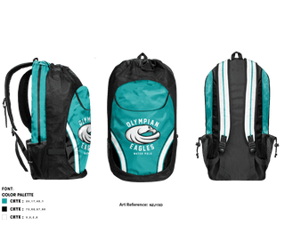 Gear Bag, Olympian, Water Polo, Teamtime, Team time, sublimation, custom sports apparel, team uniforms, spirit wear, spiritwear, sports uniforms, custom shirts, team store, custom team store, fundraiser sports, apparel fundraiser