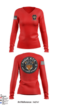 Fox company 2/104th avn 96762502 Women's Long Sleeve V-neck Shirt - 4