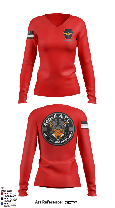 Fox company 2/104th avn 96762502 Women's Long Sleeve V-neck Shirt - 4