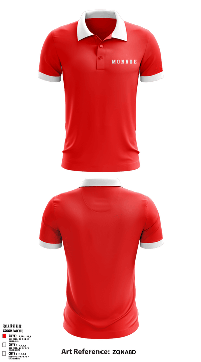Monroe Middle School 67401704 Short Sleeve Performance Polo - 1
