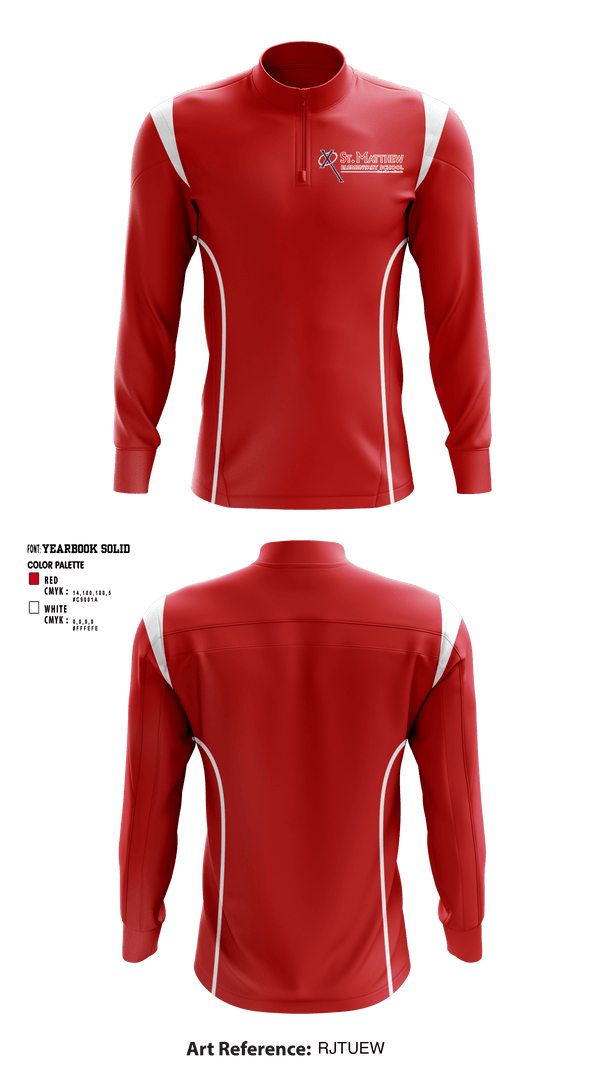 Quarter Zip Jacket, St Matthew School, Spirit Store, Teamtime, Team time, sublimation, custom sports apparel, team uniforms, spirit wear, spiritwear, sports uniforms, custom shirts, team store, custom team store, fundraiser sports, apparel fundraiser