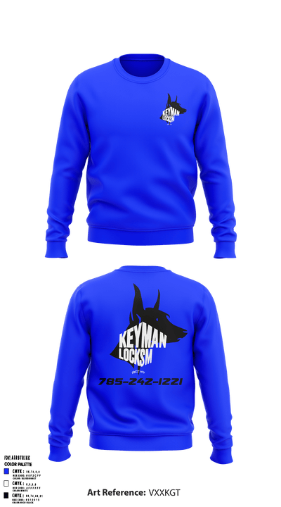 Keyman Locksmith 67638784 Crew Neck Sweatshirt - 1