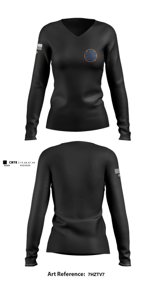 Women's Long Sleeve Vneck Shirt, , Army, Teamtime, Team time, sublimation, custom sports apparel, team uniforms, spirit wear, spiritwear, sports uniforms, custom shirts, team store, custom team store, fundraiser sports, apparel fundraiser