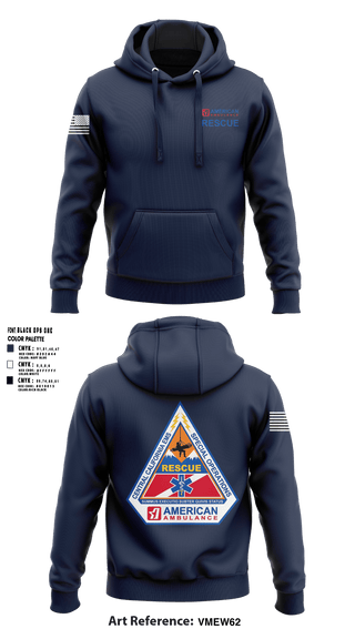 Hoodie, American Ambulance Rescue, , Teamtime, Team time, sublimation, custom sports apparel, team uniforms, spirit wear, spiritwear, sports uniforms, custom shirts, team store, custom team store, fundraiser sports, apparel fundraiser