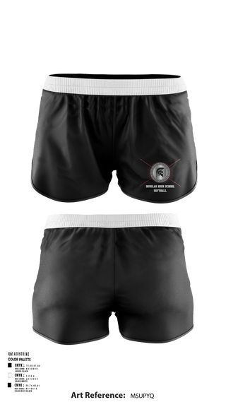 Track Shorts, Douglas High School Softball, Softball, Teamtime, Team time, sublimation, custom sports apparel, team uniforms, spirit wear, spiritwear, sports uniforms, custom shirts, team store, custom team store, fundraiser sports, apparel fundraiser