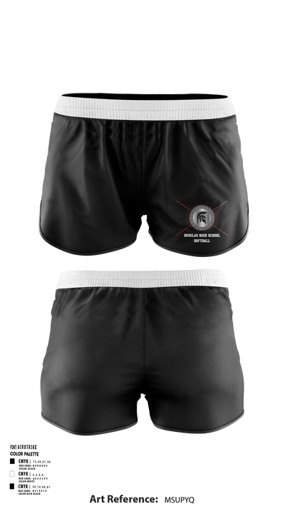 Douglas High School Softball 29791521 Track Shorts - 3