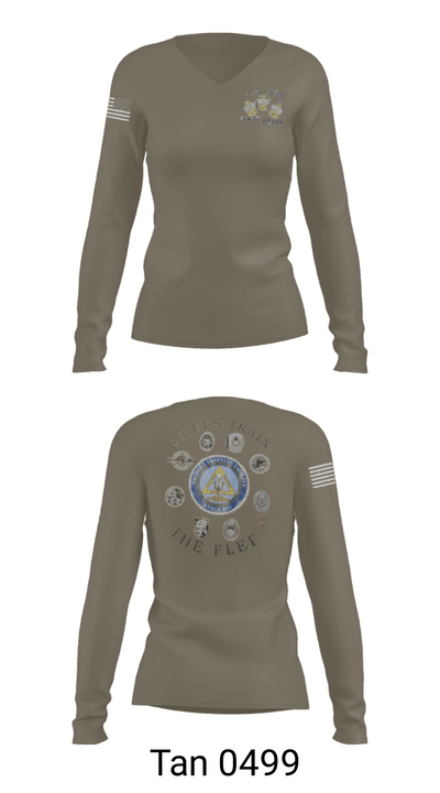 Trident Training Facility Kings Bay 40066174 Women's Long Sleeve V-neck Shirt - 41
