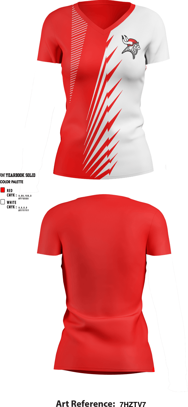 Women's Short Sleeve Vneck Shirt, Rio High School Track, Track & Field, Teamtime, Team time, sublimation, custom sports apparel, team uniforms, spirit wear, spiritwear, sports uniforms, custom shirts, team store, custom team store, fundraiser sports, apparel fundraiser
