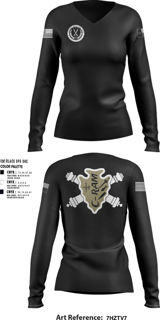 Women's Long Sleeve Vneck Shirt, 3133FABJ, Army, Teamtime, Team time, sublimation, custom sports apparel, team uniforms, spirit wear, spiritwear, sports uniforms, custom shirts, team store, custom team store, fundraiser sports, apparel fundraiser