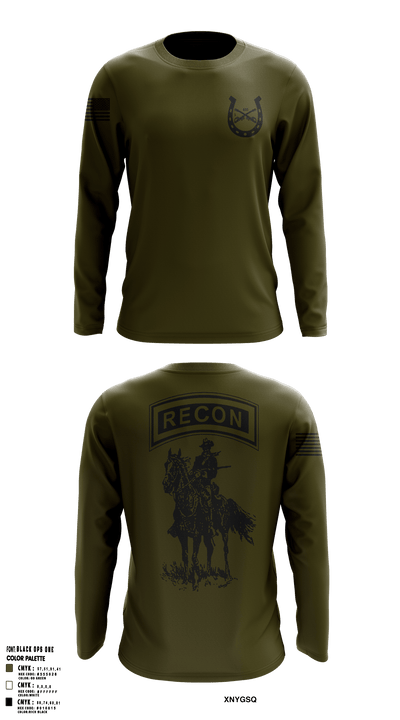 1-635th Scout Platoon 89807222 Long Sleeve Performance Shirt - 3